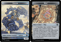 Golem (0013) // Map (0017) Double-Sided Token - Foil